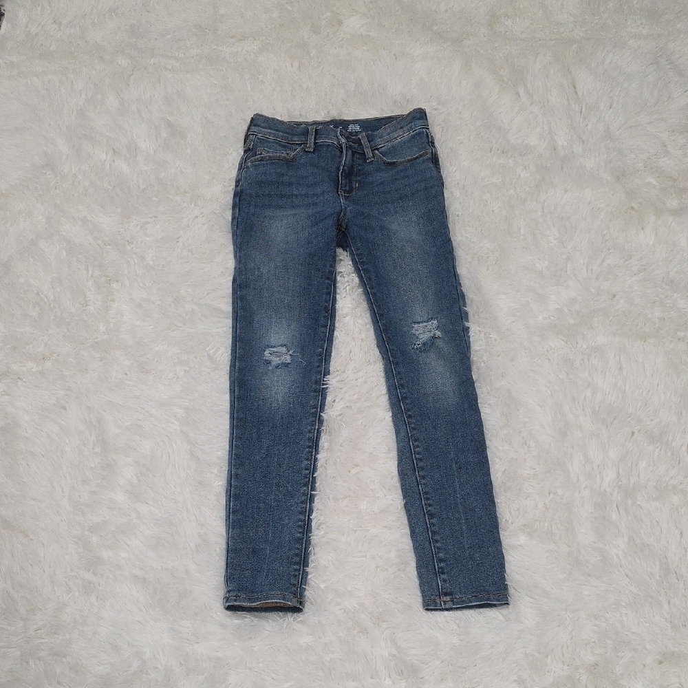 Old Navy- High Rise Rockstar Jeggings Distressed Blue Skinny Jeans. Girls Sz 10